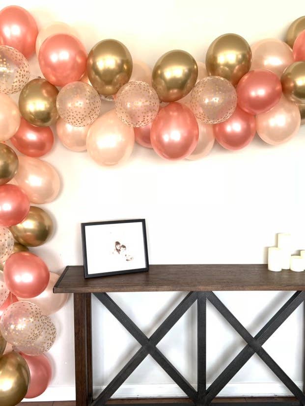 Roségouden latex ballonslinger kit | DIY-slingerkit van 4 voet voor wholesale door Hullaballoons