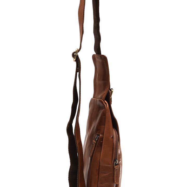 Leather Impressions Inc - Wholesale Crossbody Bag - Unisex - Leather sling bag, Minimalist crossbody chest bag AB17674