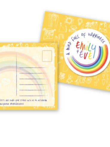 Emily and Eve Penpal postcards x5 for wholesale by Emily and Eve