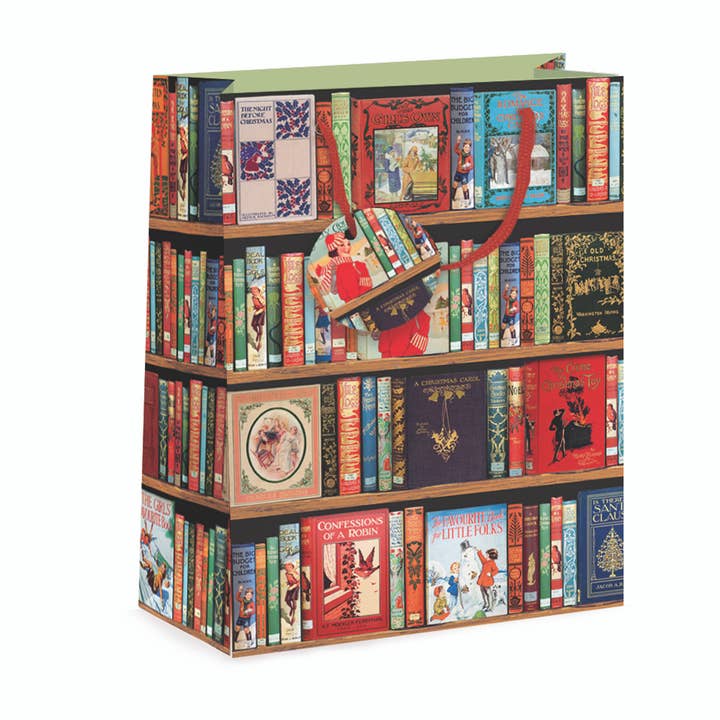 NL Studio Medium Christmas Bag - Christmas Bookshelf for wholesale by Nelson Line