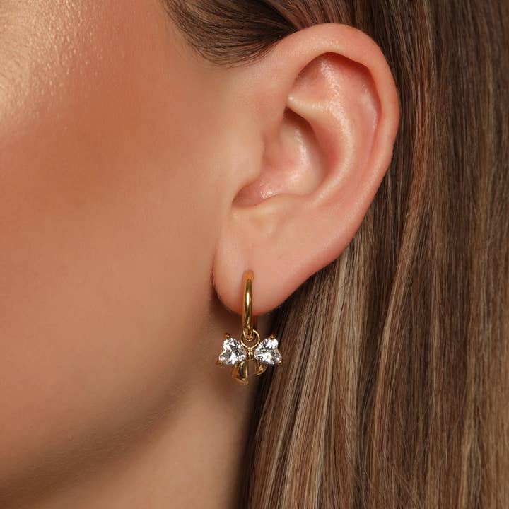 Schmuckgroßhandel - Wholesale Huggie Earrings - Bowlight Earrings | 18K Gold Plated1