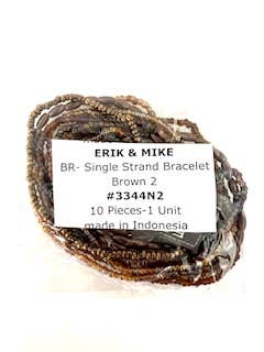 Erik & Mike – Großhandel Schmucksets – Saatperlen-Armbandset 10 braun 60 Cent pro Stück2