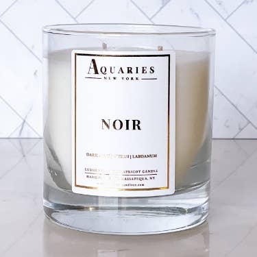 Dark Rose, Citrus & Labdanum Coconut Apricot-Crème Candle for wholesale by AQUARIES