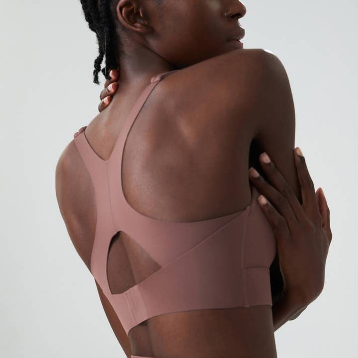 Sodalemon – Sutiã desportivo - Mulher por atacado – Sutiã esportivo de fitness de alto suporte com fivela traseira de cor sólida9