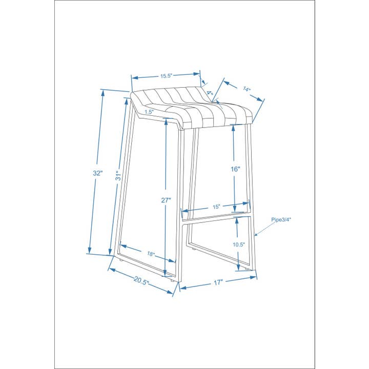 Mango Furniture Inc. - Wholesale Stool - VENDARA COUNTER STOOL (Bourbon Leather)4