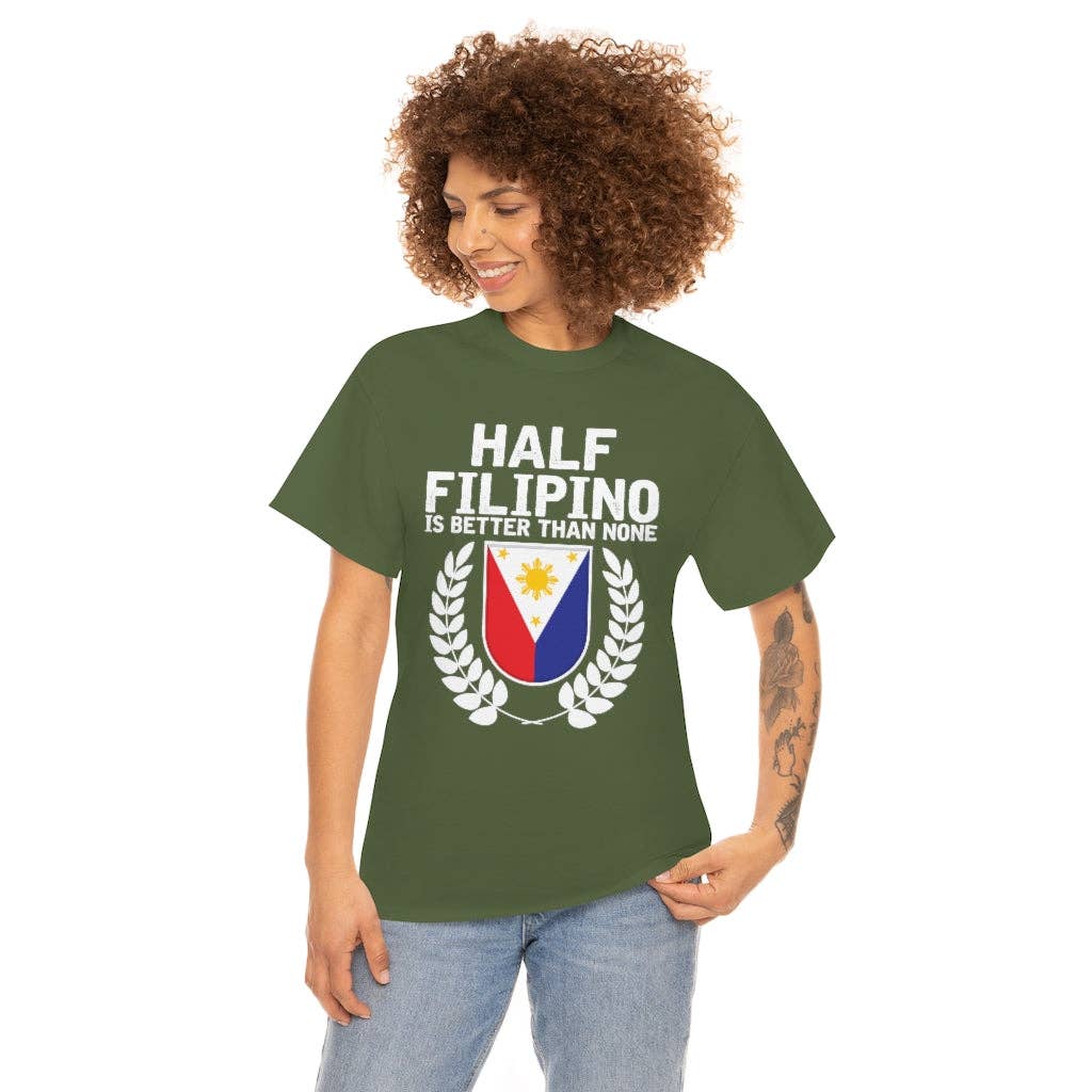 Teegarb LLC - Vendita all'ingrosso Maglietta serigrafata - Donna - Novità: mezzo filippino è meglio di niente, amante del Pinoy Pride, esilarante slang filippino, entusiasta del nazionalismo14