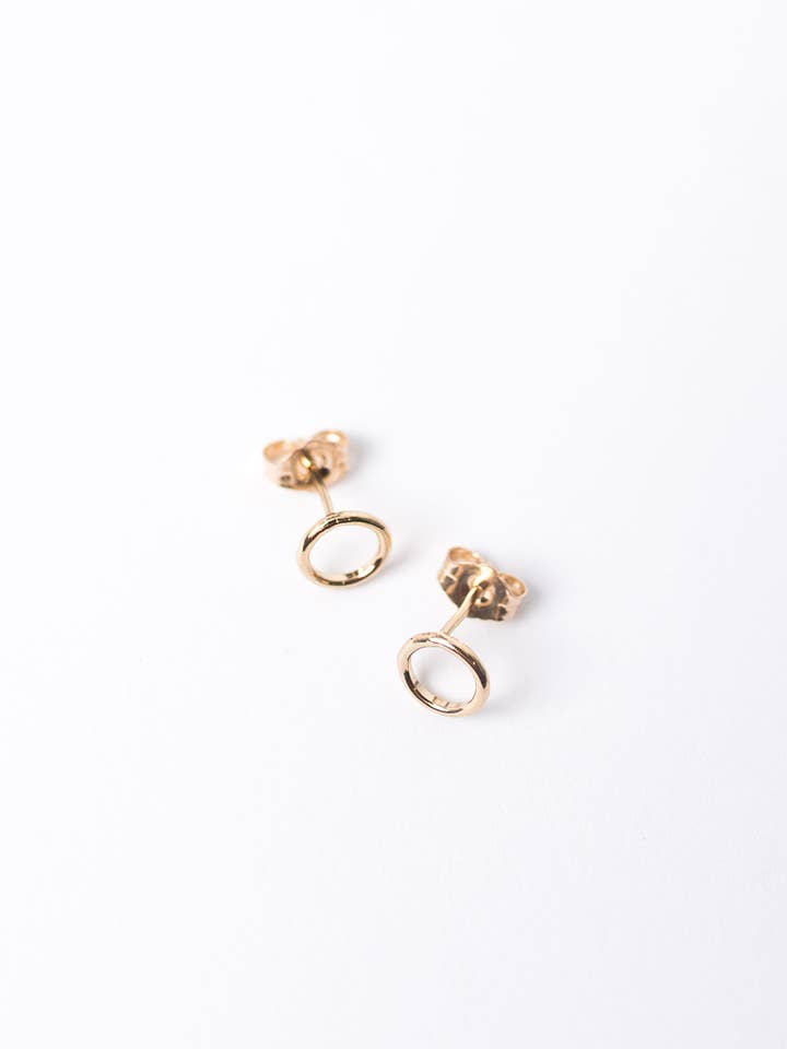 Tiny Hoop Stud Earrings | Gold Filled for wholesale by Clovis Jewelry
