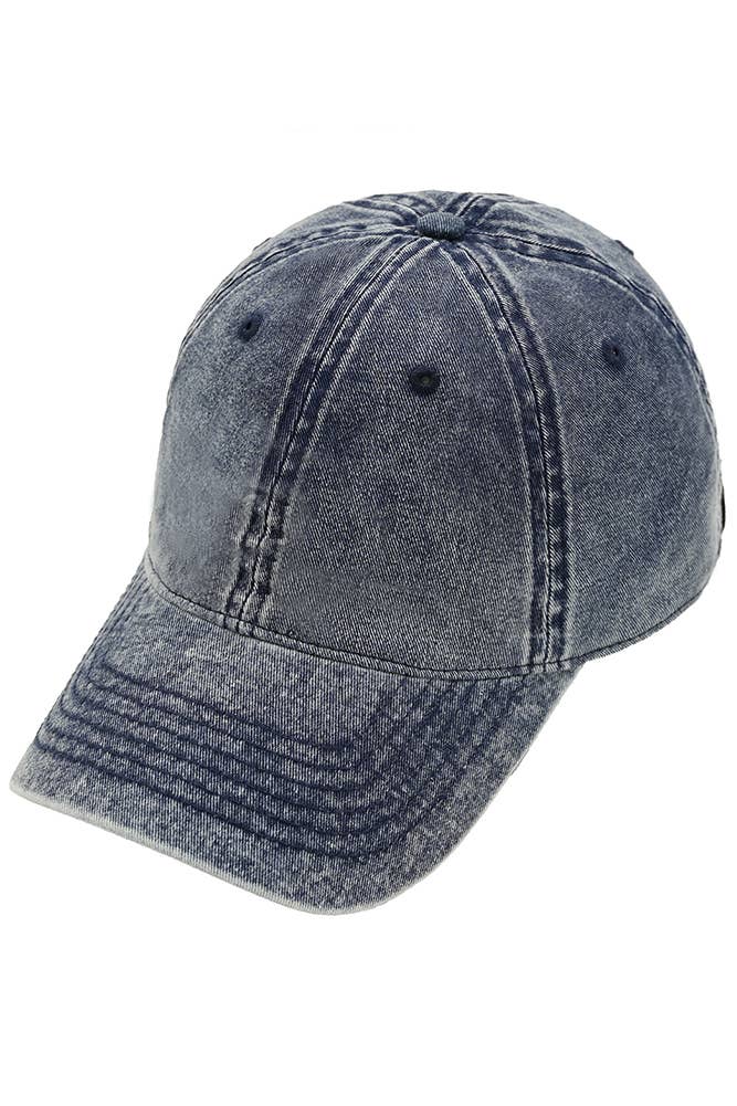Hana - Wholesale Baseball Cap - Women's - C.C Plain Acid Wash Cotton Baseball Cap1