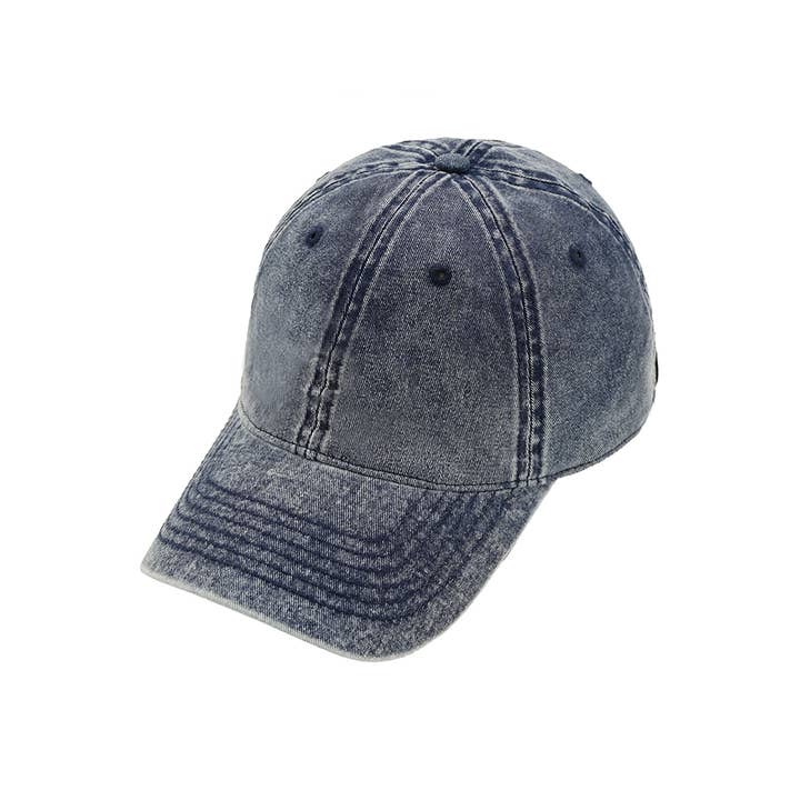Hana - Wholesale Baseball Cap - Women's - C.C Plain Acid Wash Cotton Baseball Cap1