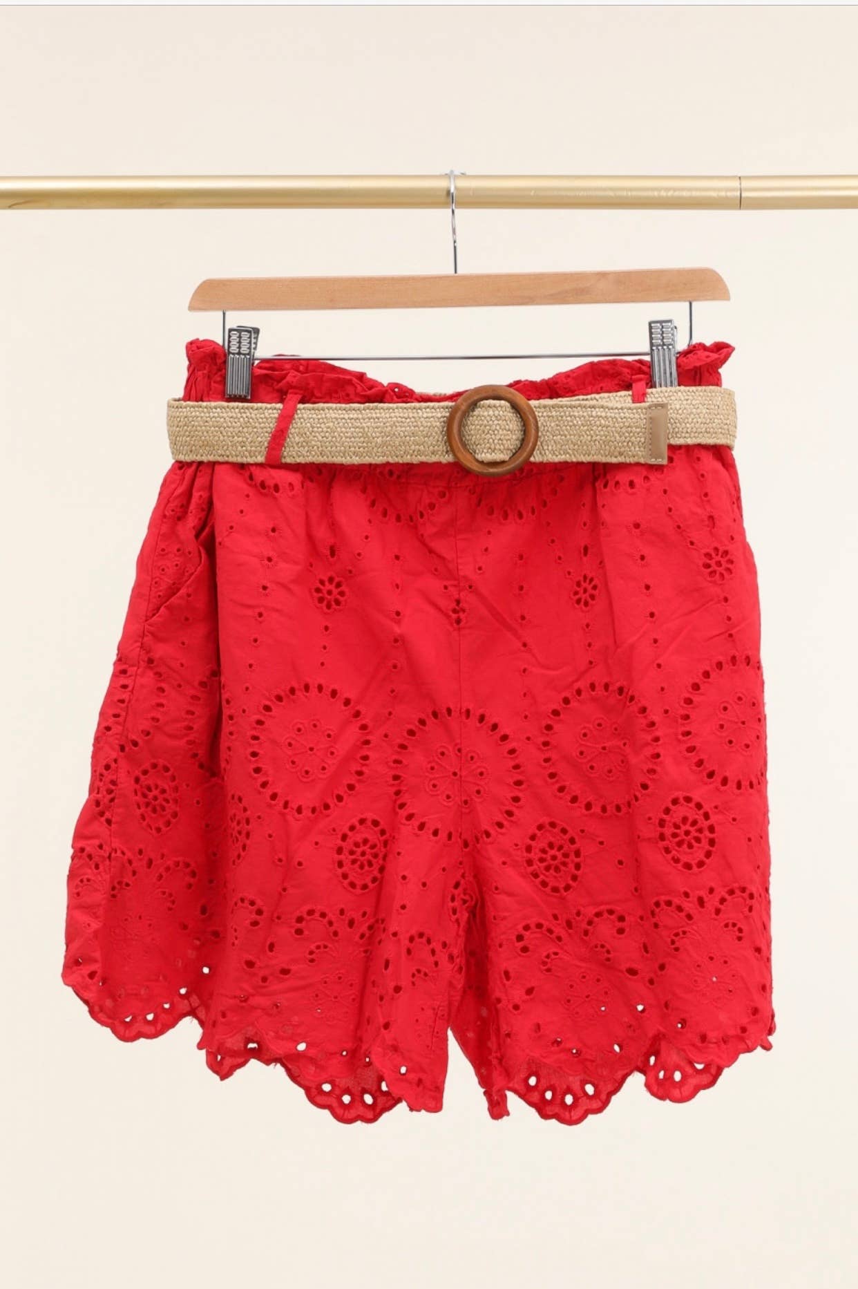 LÉA & LUC - Wholesale Shorts - Women's - Broderie anglaise shorts in 100% cotton REF. 25023