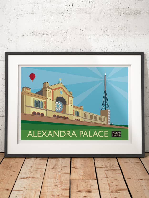 Alexandra Palace Travel Poster (UNFRAMED) for wholesale by Georgina Westley Art & Design