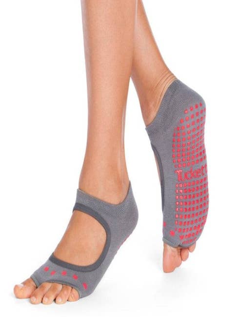 Tucketts Knee High Toeless Non-Slip Grip Socks, Made in Colombia