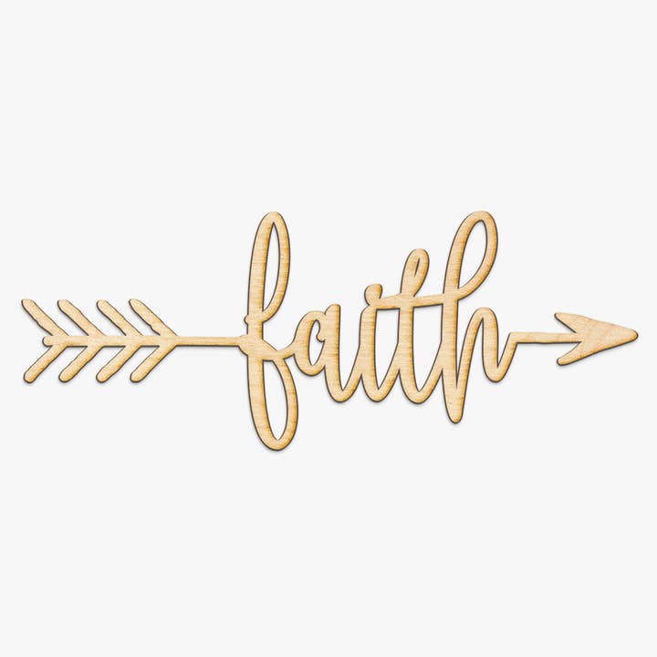 Faith Arrow Wood Sign for wholesale by Woodums