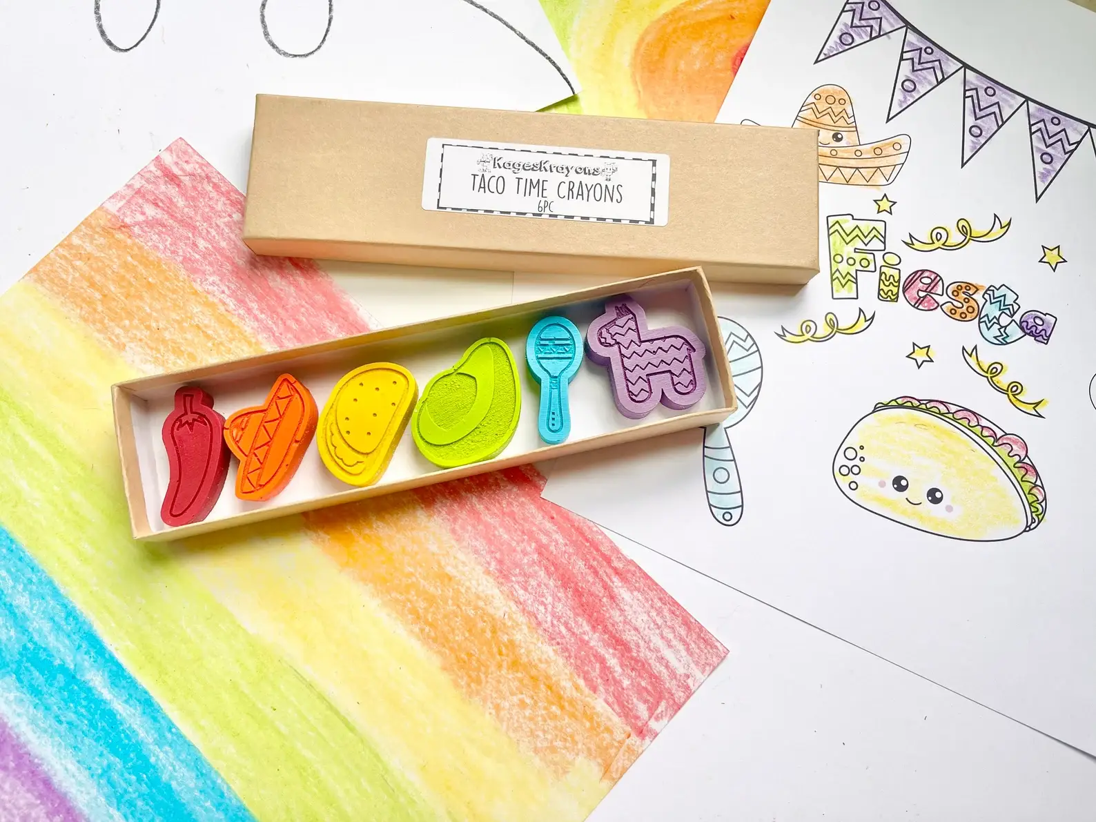 KagesKrayons - Wholesale Crayons – Child & baby - Taco Time Crayons Gift Box3