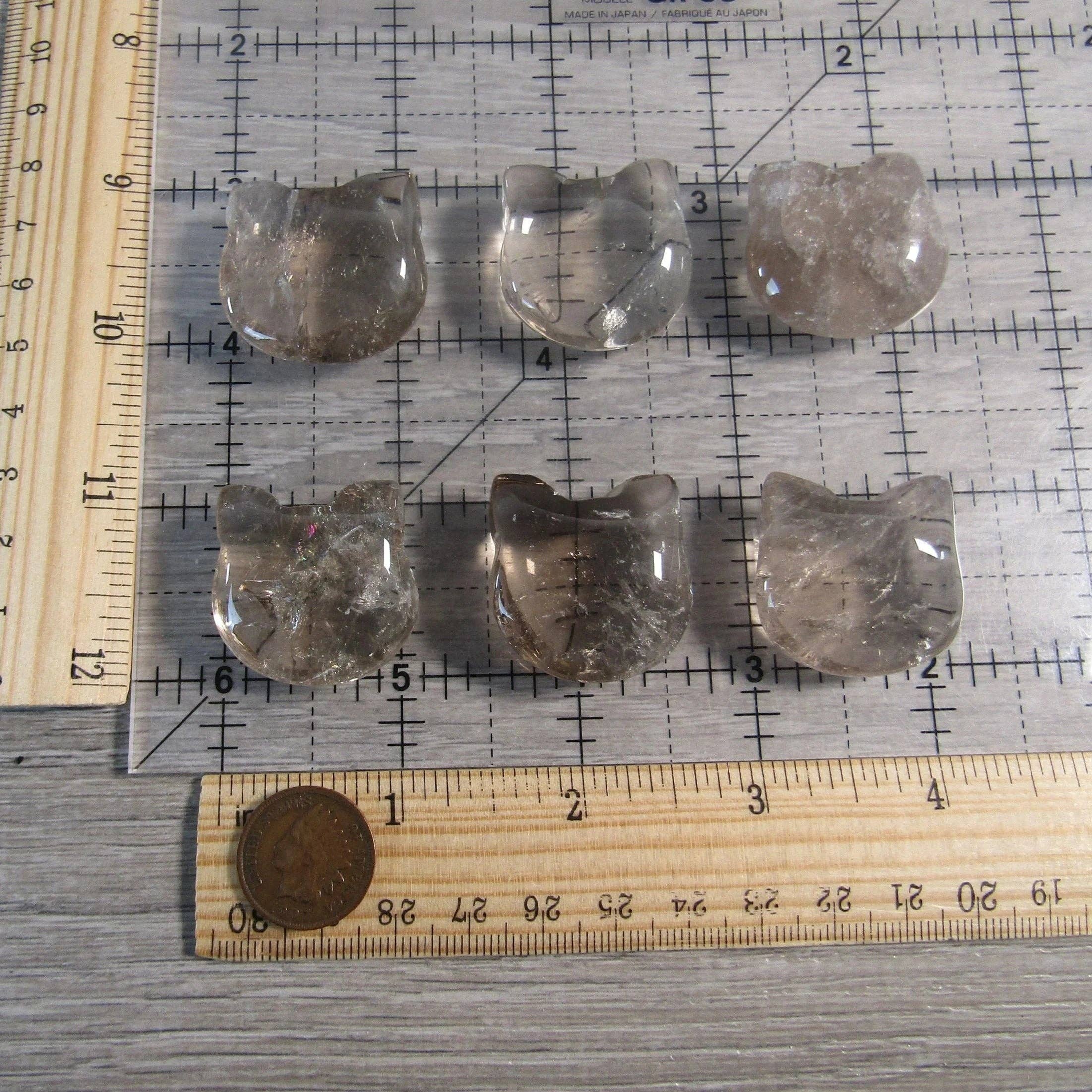 Keystone Crystals - Vente Pierre et cristal de spiritualité - Figurines de visage de chat en pierre précieuse 1 pouce – Sculptures d'animaux en cristal7