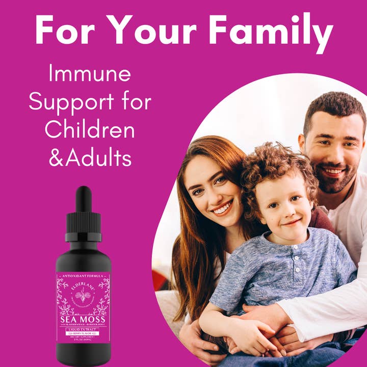 Elderlane® - Vendita all'ingrosso Vitamine/integratori orali - Sea Moss Drops 2 oz - Aroma frutti di bosco3