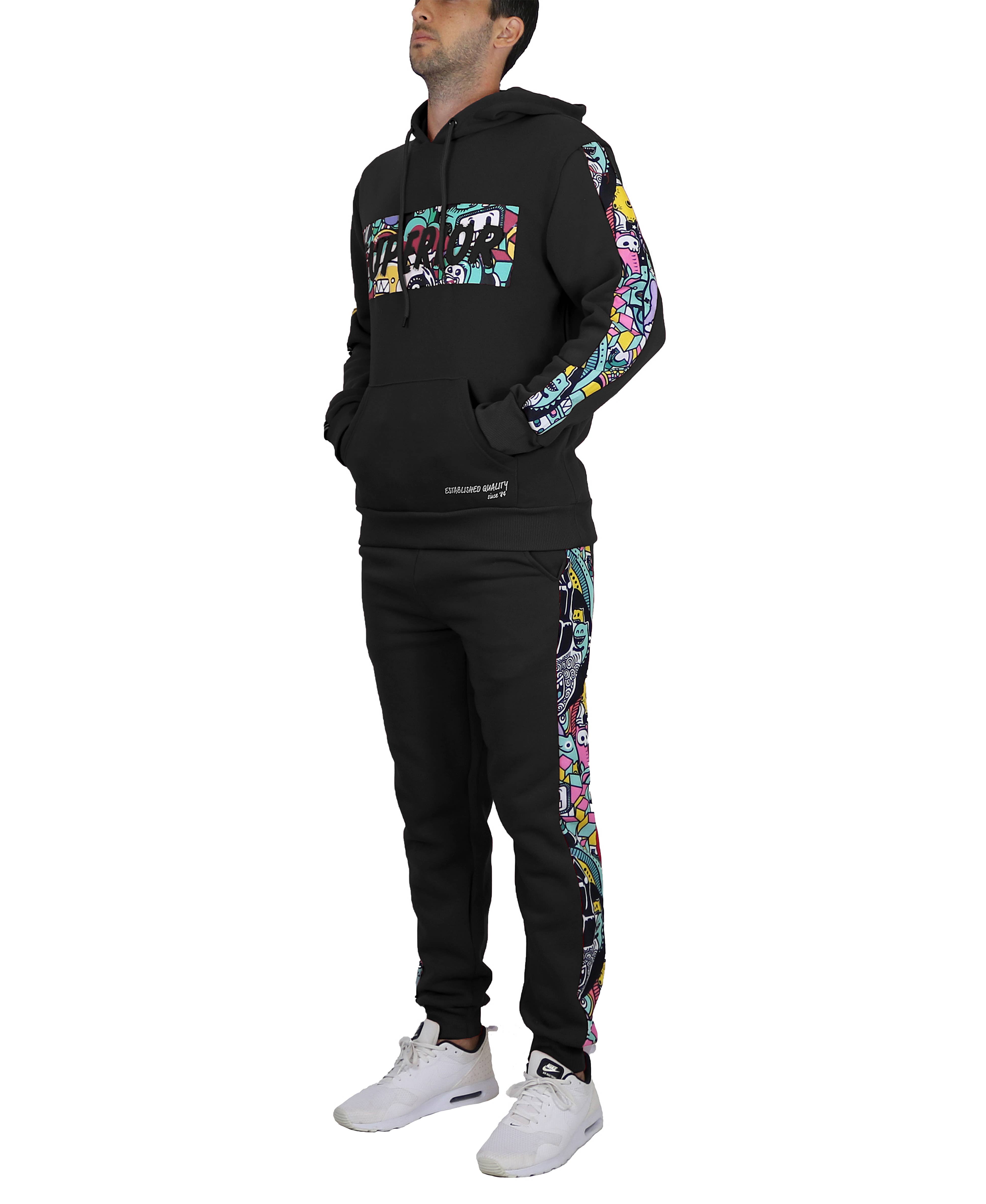 Galaxy By Harvic - Wholesale Lounge Set - Men's - Men's Fleece Hoodie & Jogger Set - SUPERIOR2