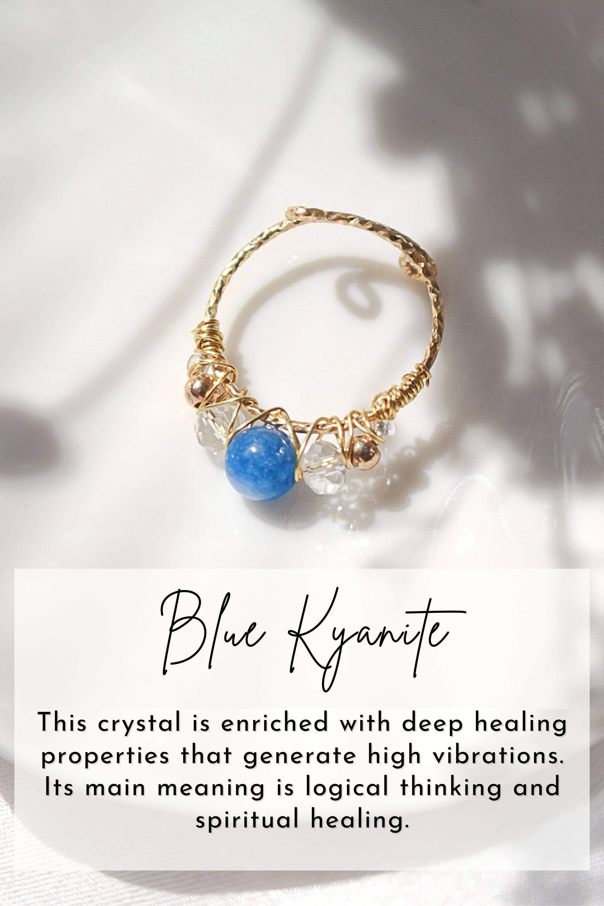 Divine Dulcet – wholesale Single stone/solitaire ring – "Marquise" | 18K Natural Crystals Hand Wired Adjustable Ring12