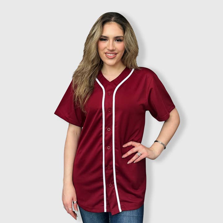 ILTEX Apparel - Wholesale Jersey - Men's - Baseball Button Down Jersey Adult