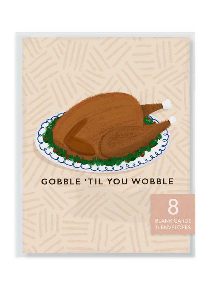 Carte de Thanksgiving Gobble : coffret de 8 pour la vente par Announce Divinely