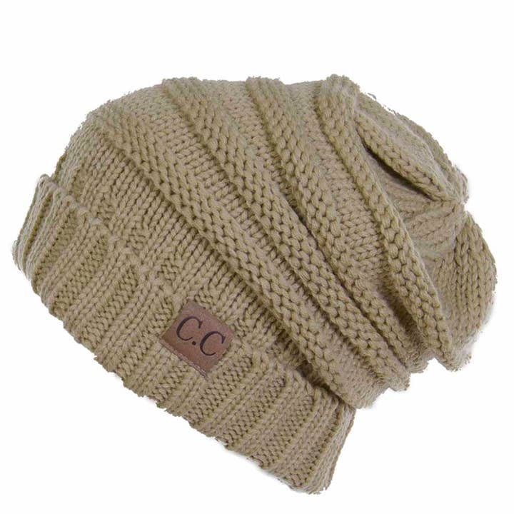 Hana - Wholesale Beanie - Women's - C.C Oversize Slouchy Knitted Beanie8