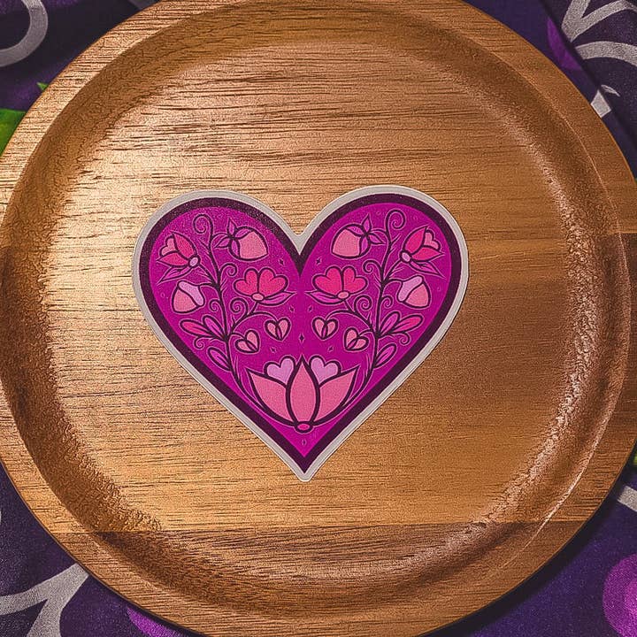 Zagi-sticker met bloemen van Ojibwe voor wholesale door Bizaanide'ewin