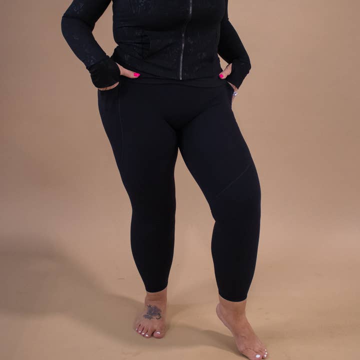 Legging AIRE Ultra-Suave con Bolsillos | Negro para venta al por mayor de DYM Athletics