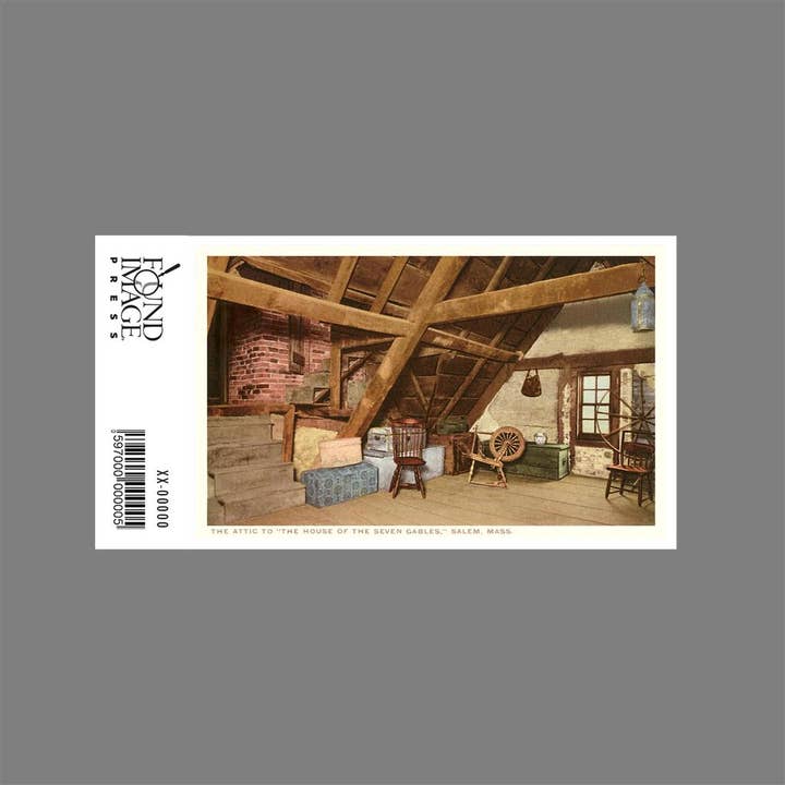 Found Image Press - Vendita all'ingrosso Adesivo - Adesivo MA-346 Soffitta, Casa dei Sette Abbaini, Salem, Mass1