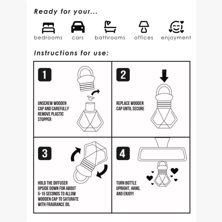 B.NATURAL - Wholesale Car Freshener - Unisex - Car Fragrance Diffuser | Heavenly (Sweet Grace Dupe) Refill2