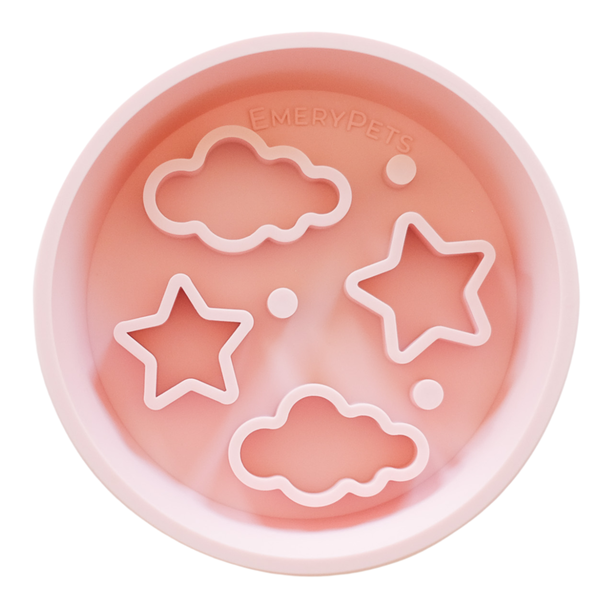 EmeryPets - Wholesale Pet Bowl - Cat/Dog - Star + Cloud Slow Feeder Bowls (Pink)0