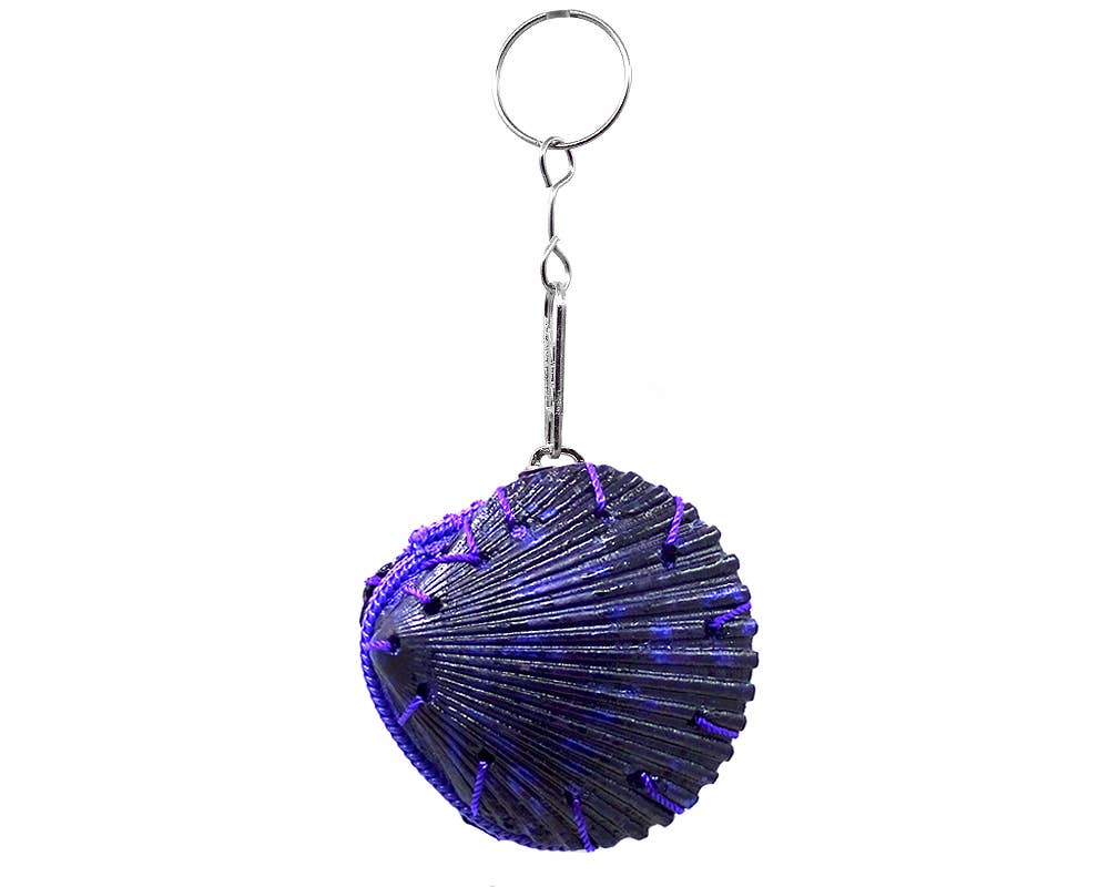 Pichincha - Wholesale Keychain - Women's - Natural Dyed Clam Shell Hard Coin Purse Keychain4