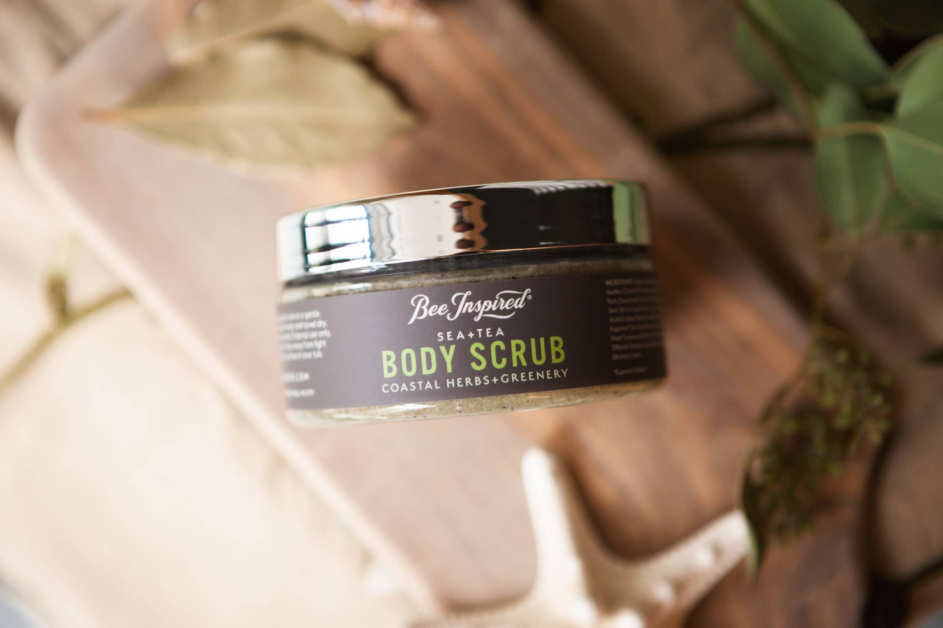 Bee Inspired - Wholesale Body Scrub/Exfoliant - Sea + Tea Body Scrub | 8oz Coastal Herbs Body Scrub2