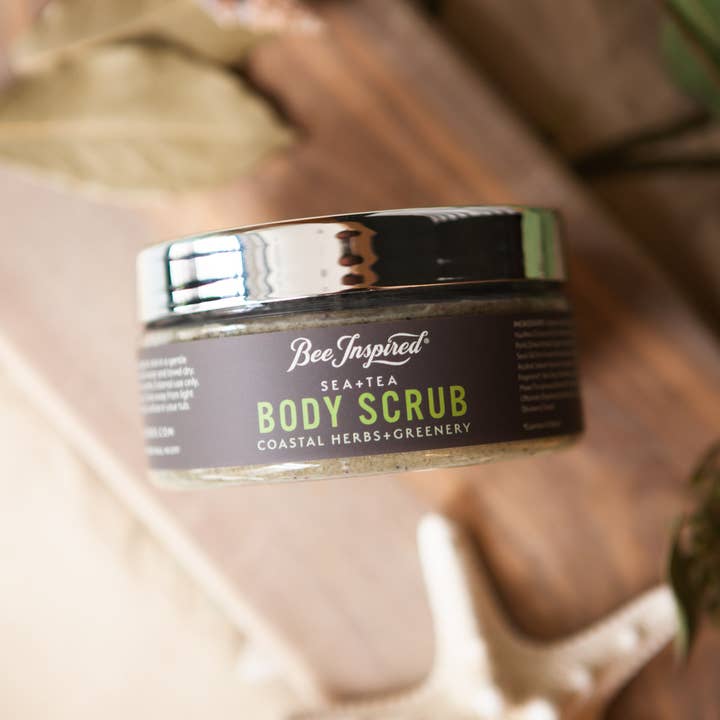 Bee Inspired - Wholesale Body Scrub/Exfoliant - Sea + Tea Body Scrub | 8oz Coastal Herbs Body Scrub2