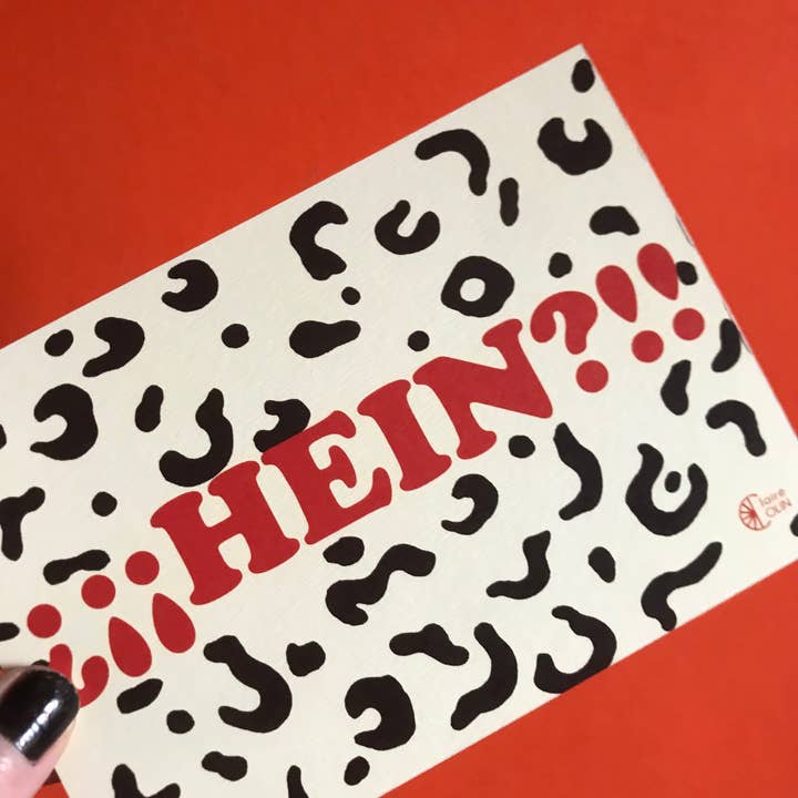 Carta ¡¡¿ Eh ?!!_ Onomatopee_ Leopardo per la vendita all'ingrosso da parte di Claire Colin