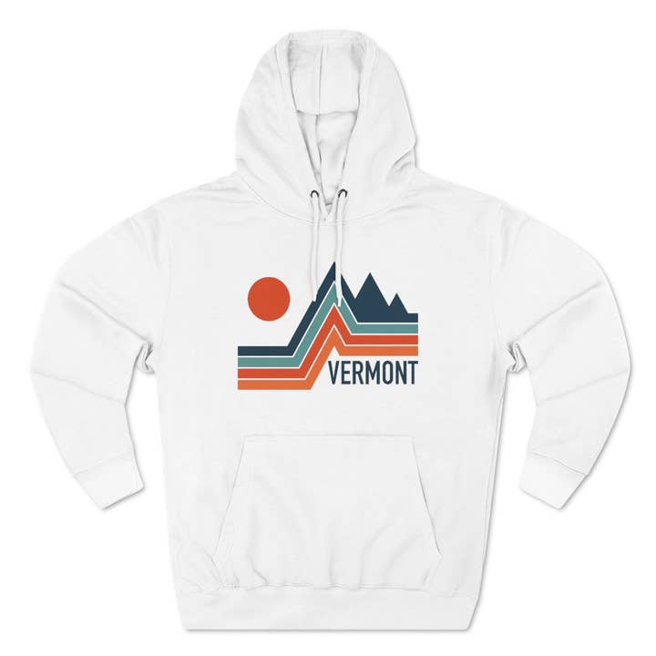 Premium Vermont Hoodie - Retro Unisex Sweatshirt for wholesale by Hey Mountains
