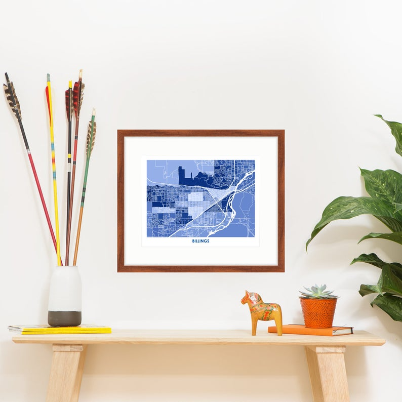 Juanita's Adventures – Großhandel Kunstdruck – Juanitas Billings MT Karte drucken4