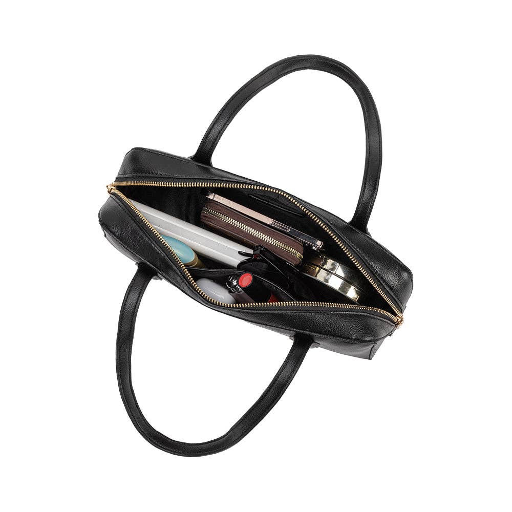 Melie Bianco – Bolsa de ombro – Mulher por atacado – Mala de Ombro Vegan Reciclada Serafina Preta4