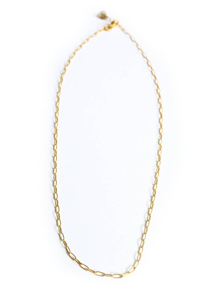 Aggie Gold Stainless Steel Chain Necklace Tarnish Resistant for wholesale by Betsy Pittard Design LLC