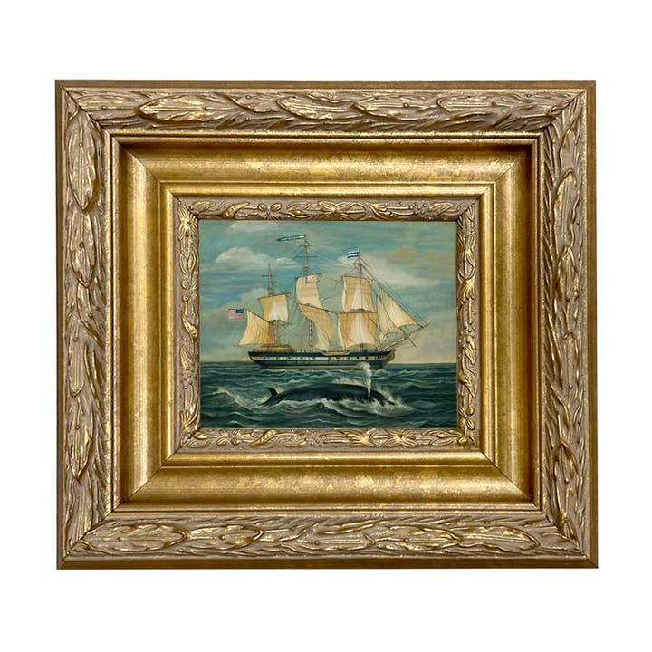 Madison Bay Co. - Historical Home Decor Reproductions - Wholesale Painting/drawing - American Whaling Ship with Sperm Whale Vintage Painting Print10