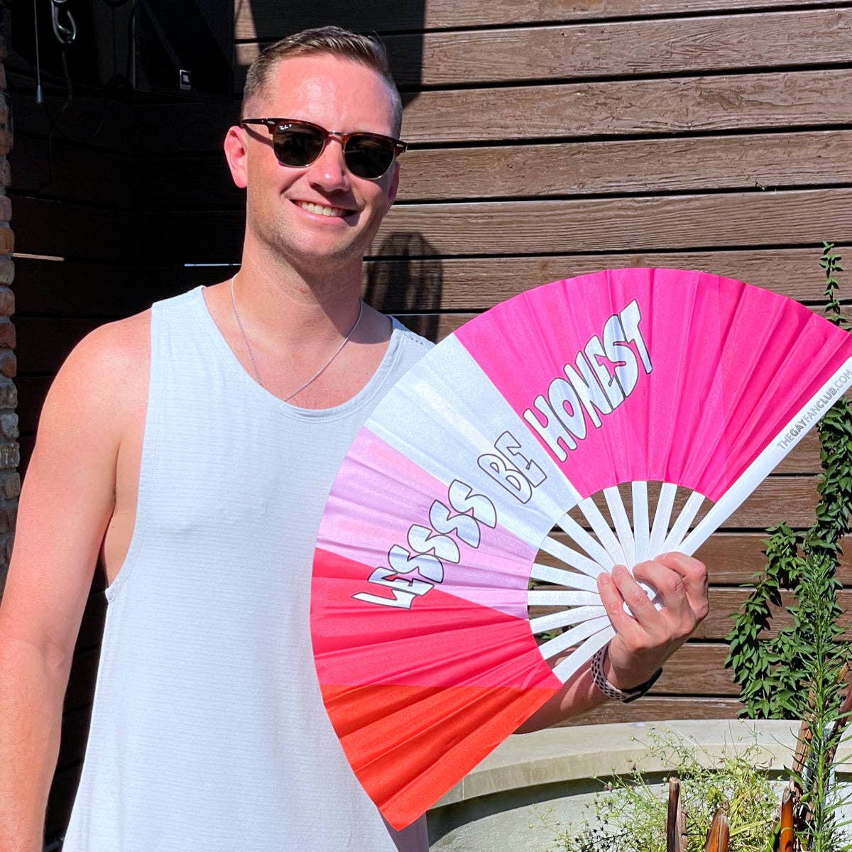 The Gay Fan Club - Wholesale Handheld Folding Fan - Lessss Be Honest Fan6