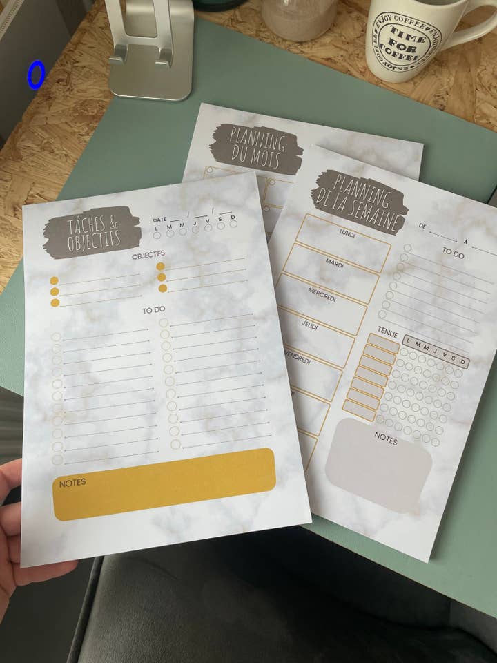 A4 organisationsnotesblok - MARMOR for engroshandel hos La classe de JJonet