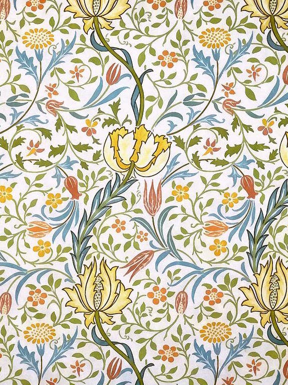 Tabbisocks - Vente Collants – femme - Collant artistique imprimé FLORA de WILLIAM MORRIS1