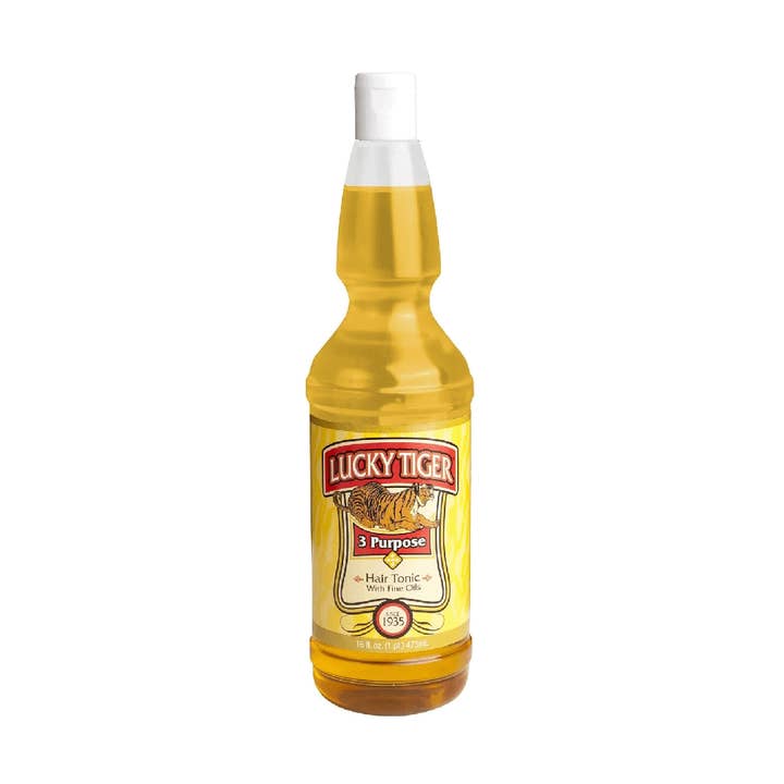 Tónico capilar Lucky Tiger de 3 usos con aceites finos, 16 onzas para venta al por mayor de BranVx Distributors