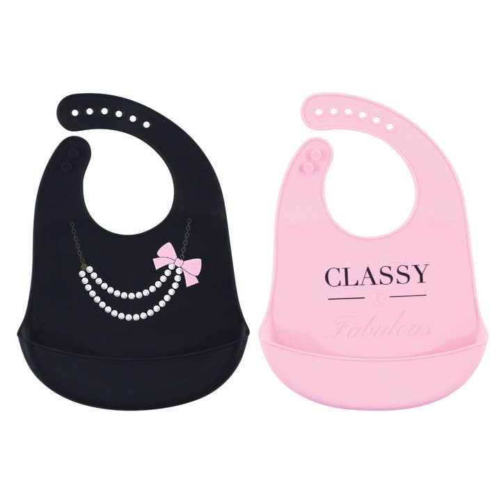 Little Treasure Silicone Bibs, Classy for wholesale by BabyVision