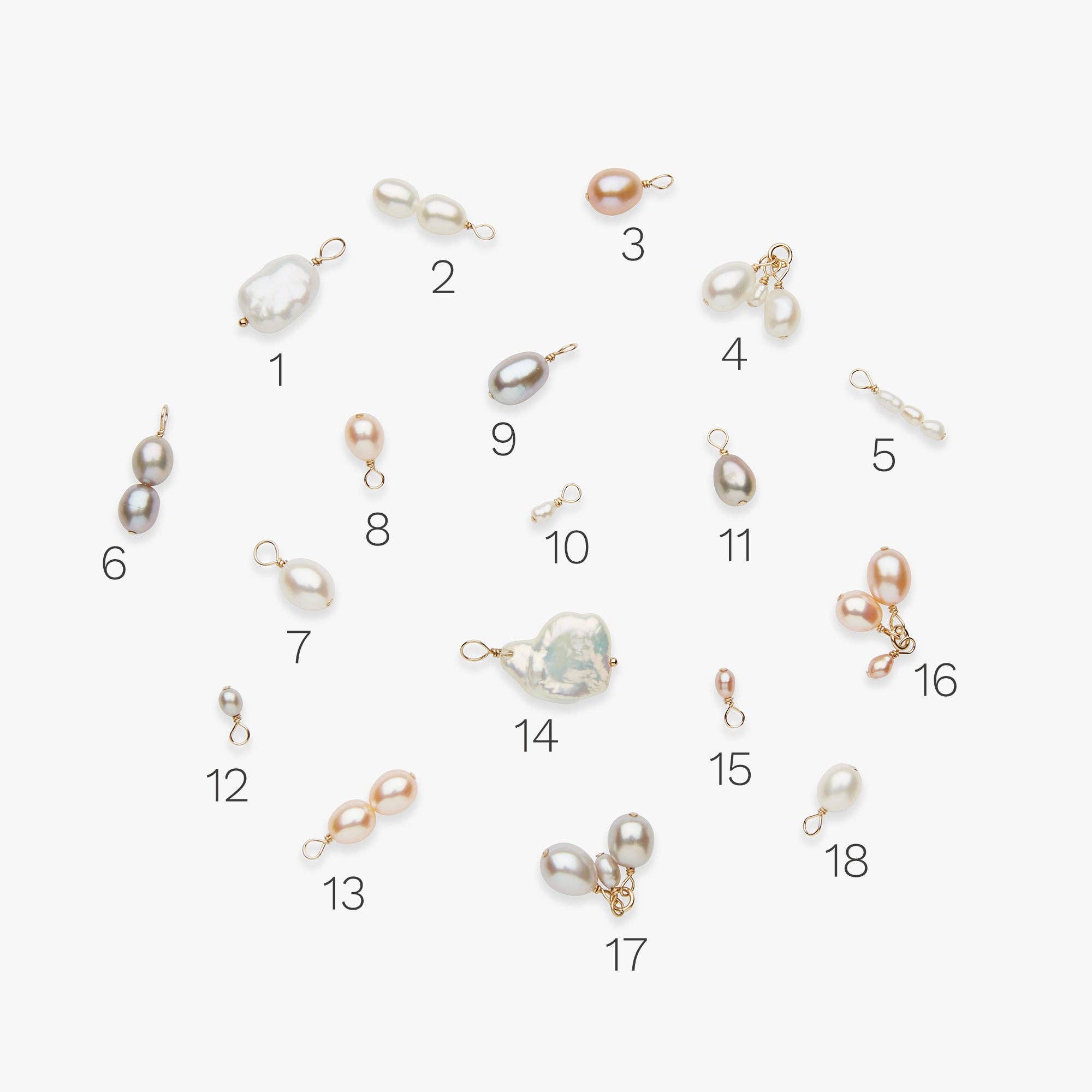 Koi Atelier - Vente Breloques/médailles personnalisées - Breloque en perle supplémentaire remplie d'or1