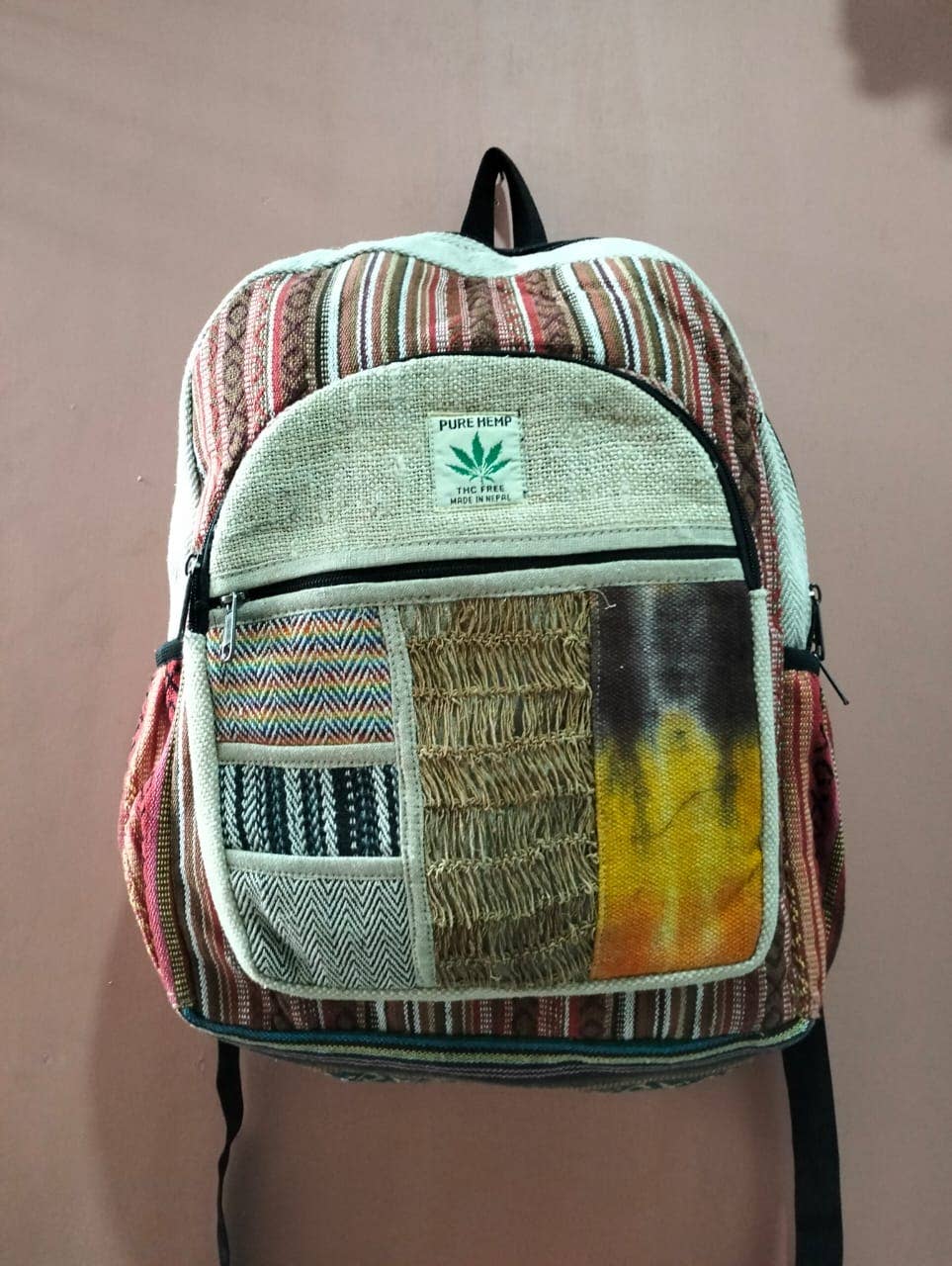 Avatar Imports LLC - Wholesale Backpack - Unisex - Large Hemp Bags - Pure Hemp with Gheri Design2