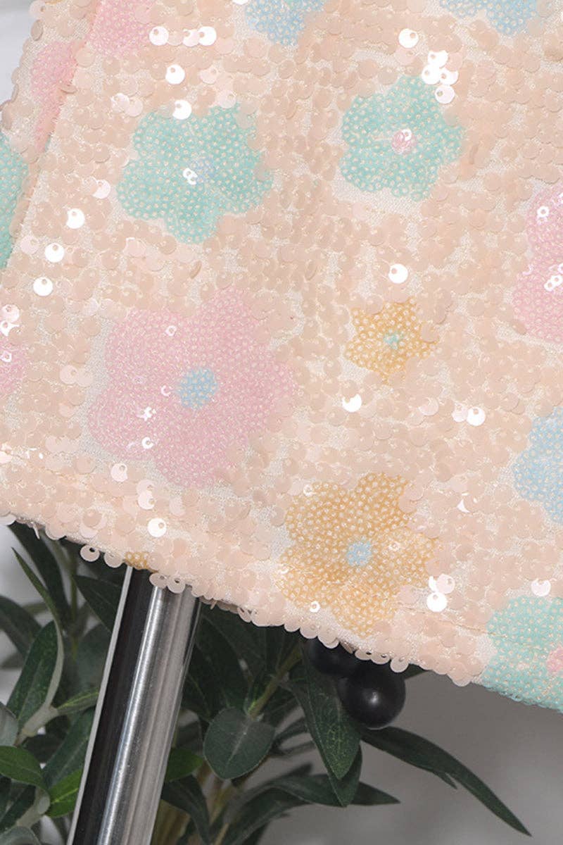 Mccolin – Großhandel Rock – Damen – Florale Pailletten-Minirock5