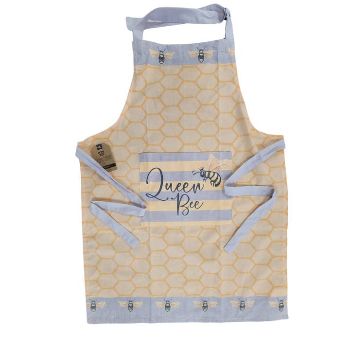 "Queen Bee" Honeybee-Themed Apron for wholesale by Duke Imports