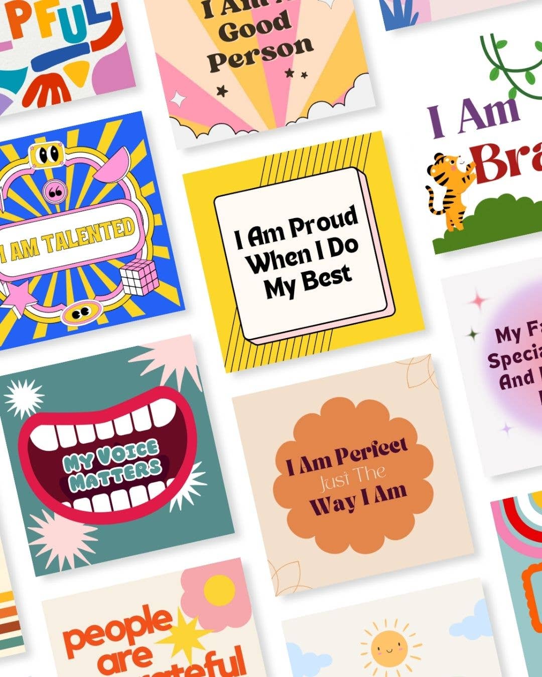 PleaseNotes Goods - Affirmation-Filled Goods - Wholesale Learning Cards - Kids & Baby - Building Blocks Kids Affirmation Card Deck8