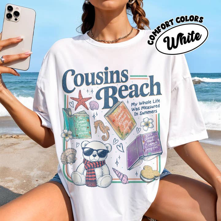 Glaime - Wholesale T-Shirt (Graphic) - Women's -  Comfort Colors Summer I Turned Pretty Cousins Beach Shirt5